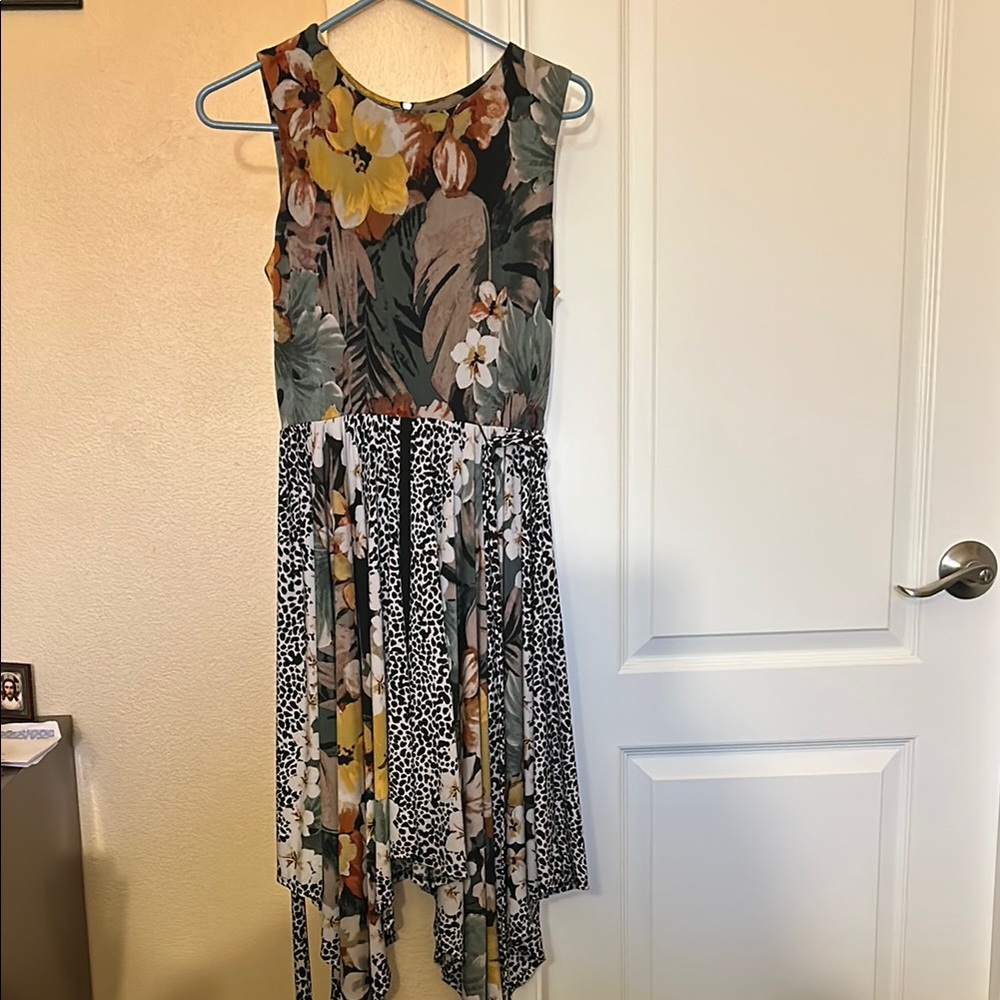 Gold and Brown Asymmetrical Sequin Sundress for Night Out